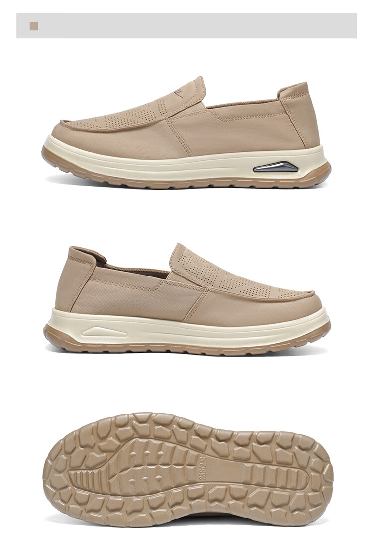 Warrior Official Slip-On Men's Shoes Summer 2026 New Breathable Mesh Dad Old Beijing Cloth Shoes Khaki Size 39 17
