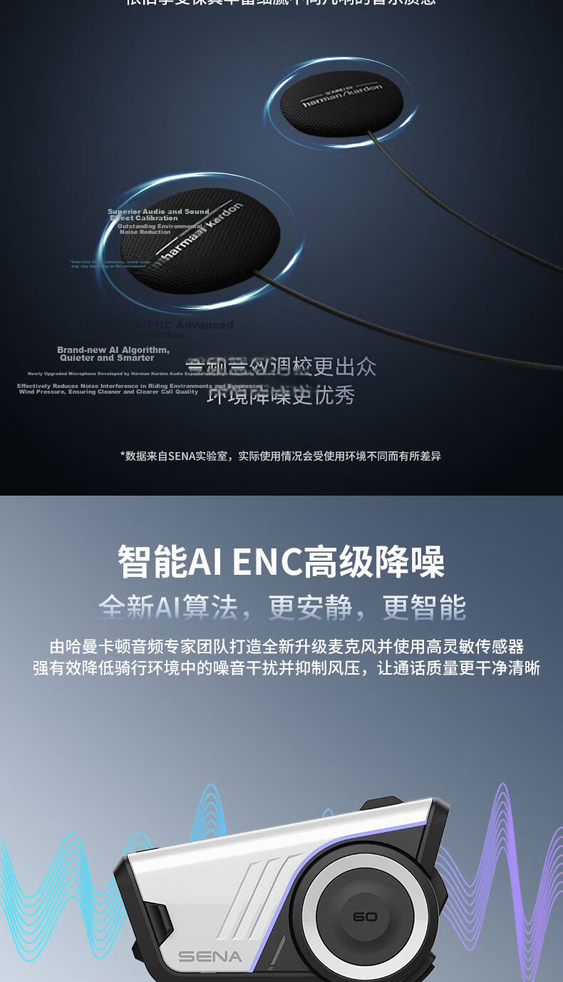 SENA 60S Motorcycle Helmet Bluetooth Headset Built-in Full-Face Harman Kardon Unit Flagship New Model 16