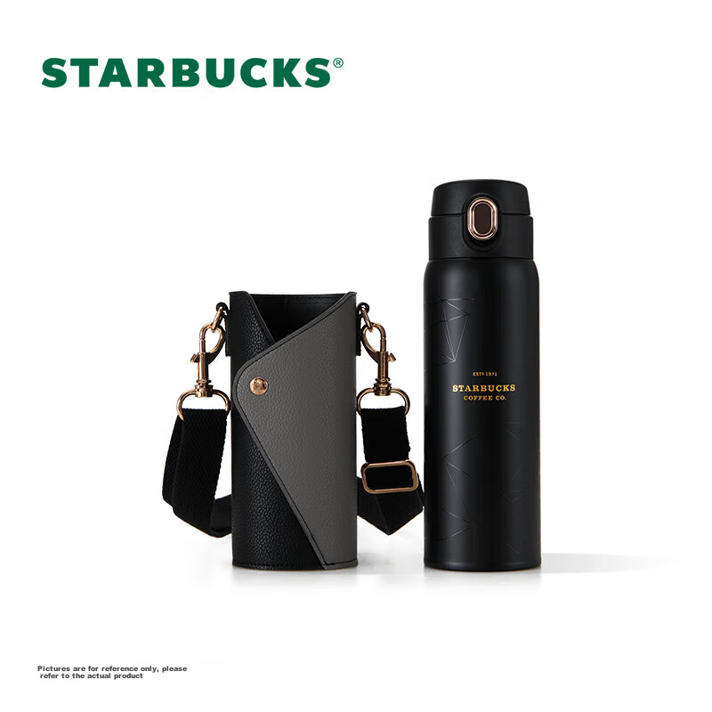Термокружка Starbucks "Сокровище Золота" с чехлом, 450 мл, для мужчин и женщин, из нержавеющей стали 304, золотистая
