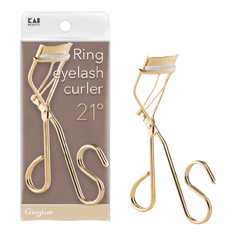 Beiyin (KAI) Curved Steel Eyelash Curler (21 Degrees), Patented Upgraded Versio