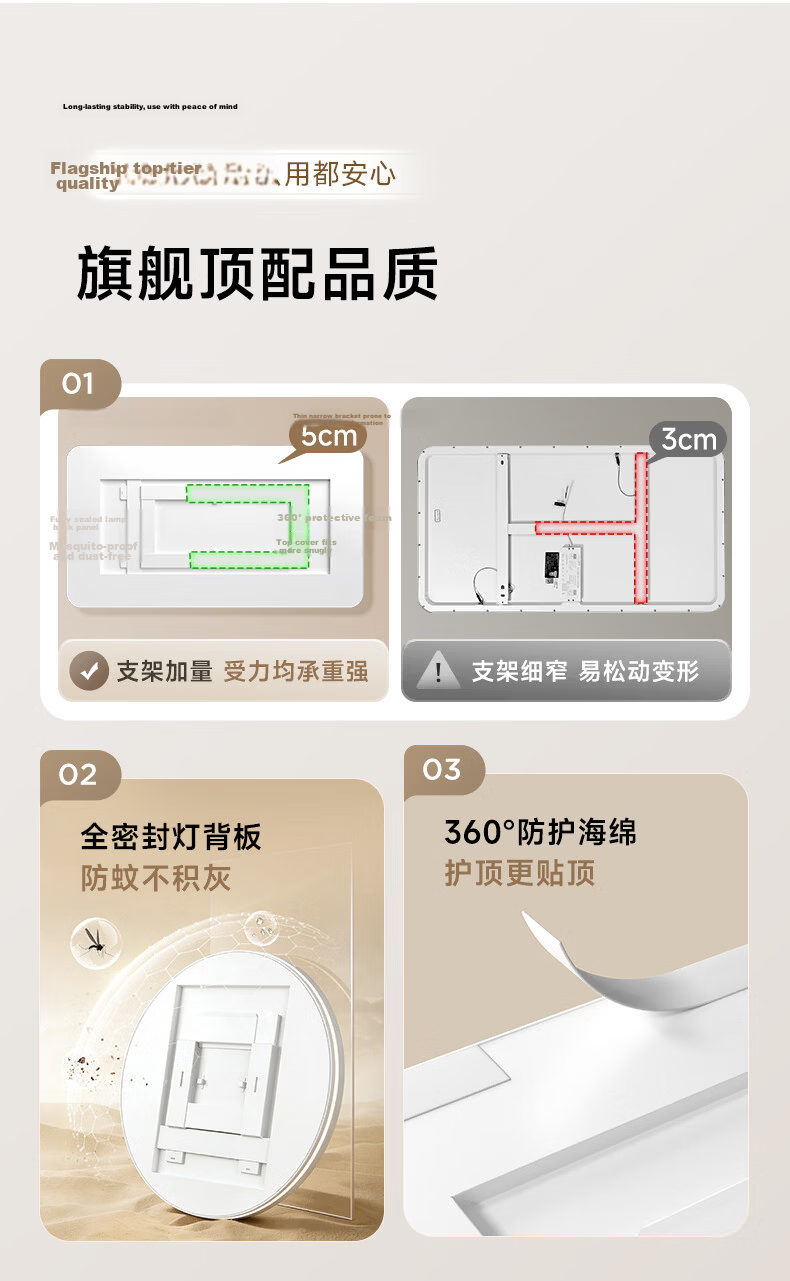 Haishibao Shumu Guang Full Spectrum Living Room Smart Ceiling Light Side Emission 2.5cm Ultra-thin Eye Protection Minimalist All-inclusive 33