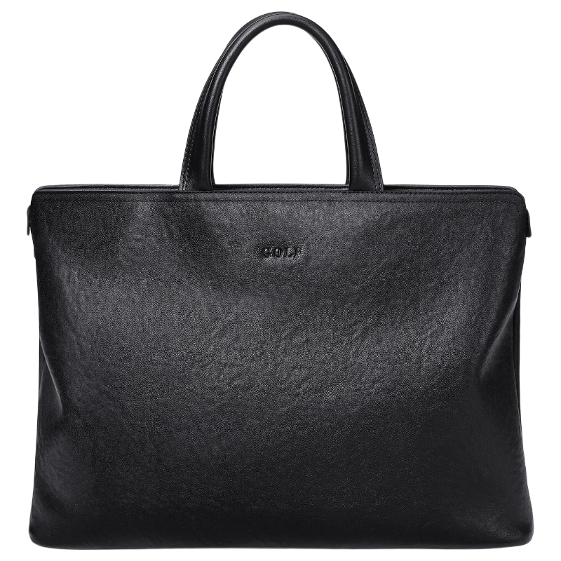 GOLF Men's Briefcase First Layer Cowhide Handbag 13.3/14 Inch Laptop Bag Business Document Bag