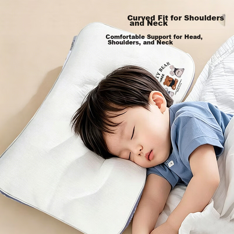 J.Sir Children's Pillow 6-12 Years Zoned Neck Support Pillow Class A Student Pillow Youth Growth Pillow All-Season Universal 5