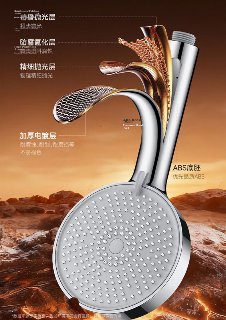 X-GRKE Seiko Pressurized Shower Head Set with Hose, 5-Mode Adjustable High-Pressure Bathroom Shower Sprayer 16