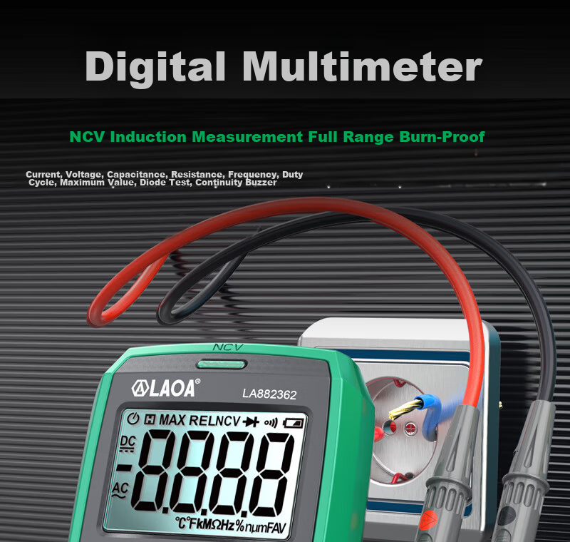 LAOA Fully Automatic Intelligent Anti-Burn Universal Multimeter 6000 Counts Auto Range Digital Multimeter LA882363 1
