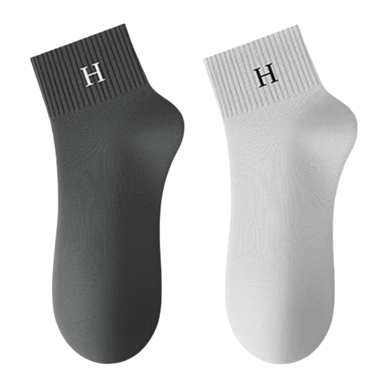 Yimian Men's Short Socks 100% Cotton Summer Thin Antibacterial Odor-Resistant Breathable Sports Cotton Low-Cut Socks 10 Pairs