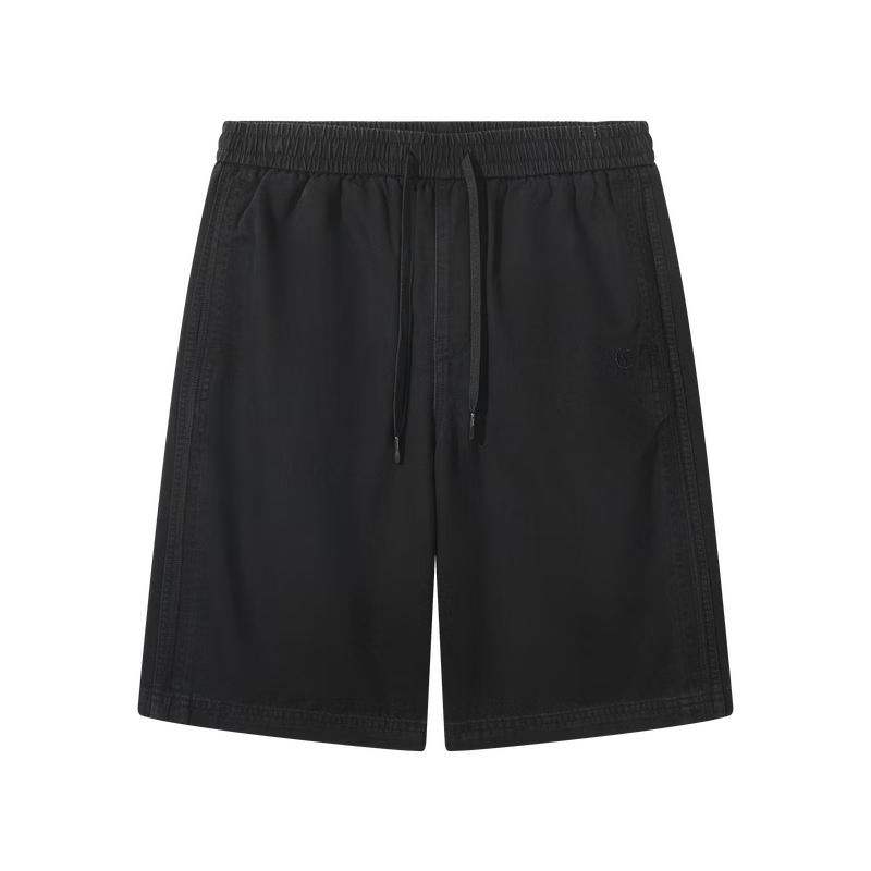 CABBEEN Matte Texture Men's Casual Denim Shorts with Side Frayed Edges 2026 Summer