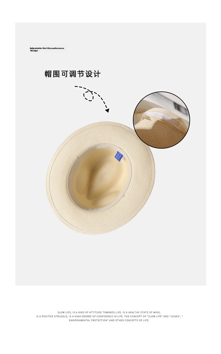 Mr DUCK Handmade Woven Panama Straw Hat Summer High-End Sunshade Hat for Men and Women Casual Beach Sun Protection Wide Brim Hat 12