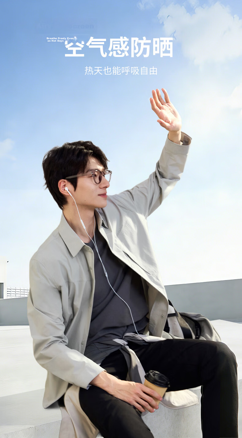 Goldlion [Shirt Jacket] 26 Spring Summer Men's Lightweight Outdoor Stretch Sun Protection Casual Jacket Smoke Gray L 4