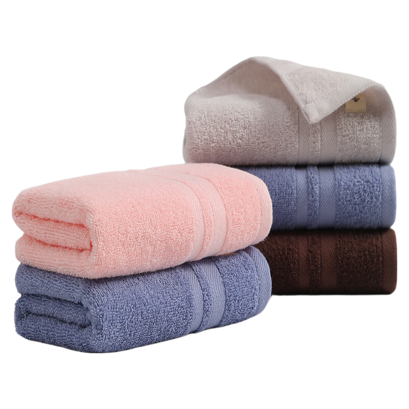 Grace Towels, Antibacterial Class A Pure Cotton Highly Absorbent Face Towels for Men And Women, Sports Washcloths, Gray + Blue + Coffee Color, Pack of Three