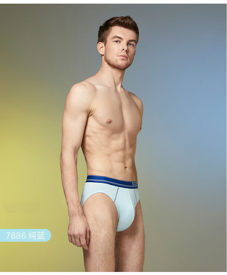 Schiesser Men's Briefs Combed Cotton Becover Series Breathable Mid-Rise Solid Color 2-Pack 9