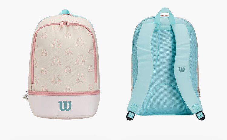 Wilson Bear Print Sports Backpack, Cream Pink, WR8046801 5