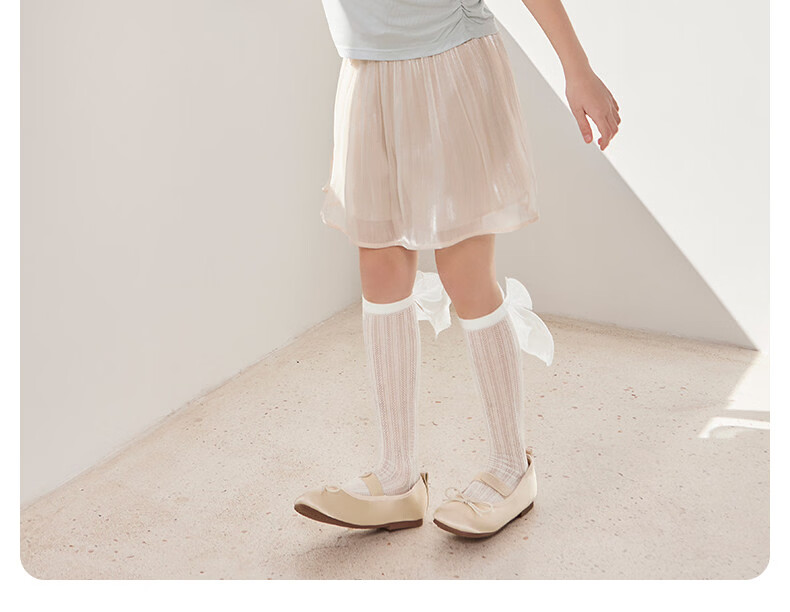 Nido Bear Children's Long Tube Lace Socks Summer Thin Cotton Girls Princess Lace Calf Mesh Mid-Tube Socks 19