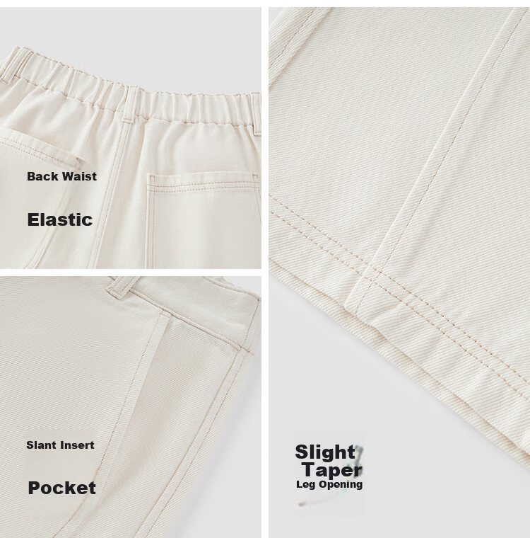 Semir Women's Jeans Spring Split White Loose Curved Knife Pants 2026 Relaxed Slim Floor-Length Pants 109126124001 9