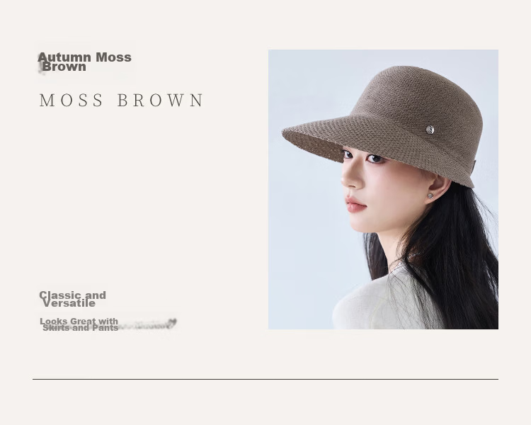 JIUMU Women's Sun Protection Bucket Hat Summer Outdoor Face-Shielding Beach Vacation Hat 7