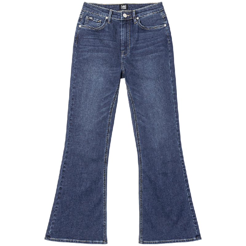 Lee 426 Slim High-Waist Slight Flare Stretch Tencel Dark Blue Women's Jeans Cool Pants Dark Blue 29