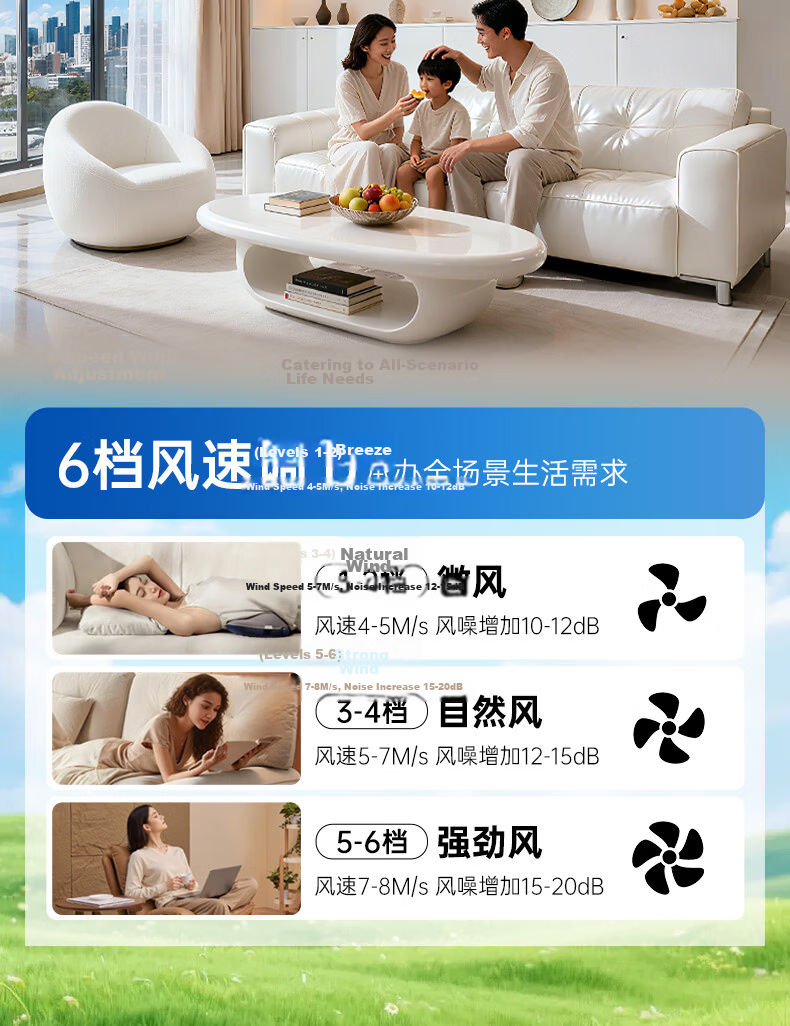 Great Wall LED Bladeless Fan Light Minimalist Ceiling Lamp Integrated Fan for Living Room Bedroom Zhongshan Lighting 2026 Model 14