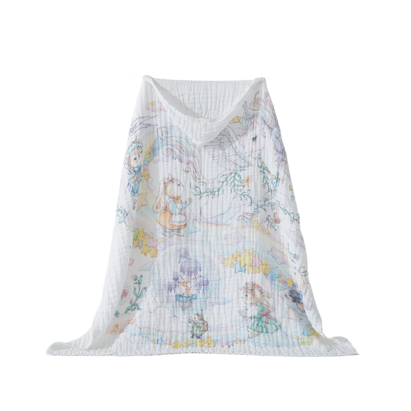 BUBBLE TREE Baby Gauze Bath Towel, Newborn Mint Cooling Sensation, Children's Bathing Special, 6-Layer Ultra-Soft Class A