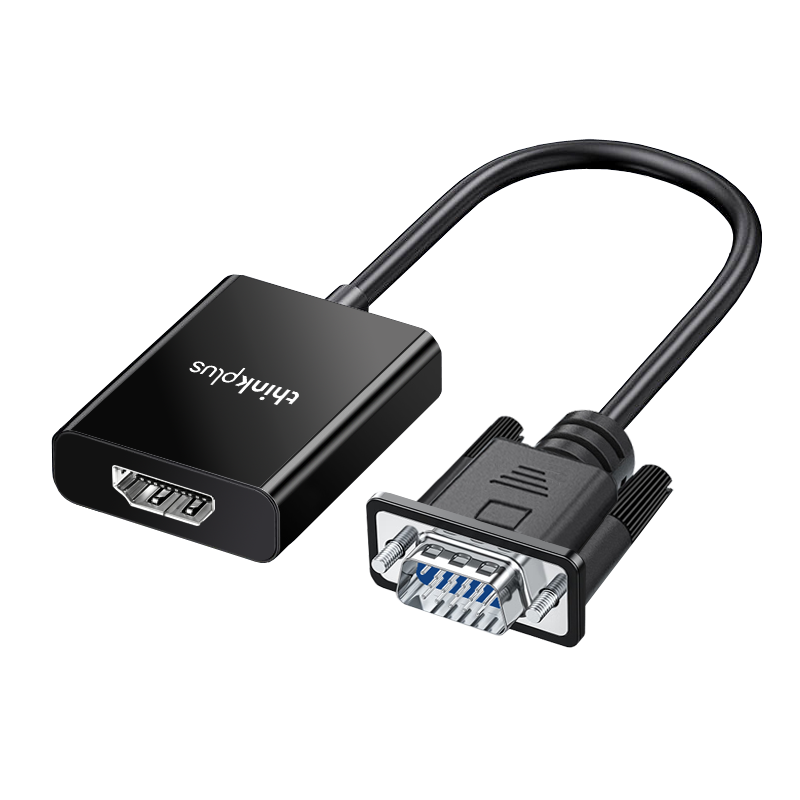ThinkPad Lenovo VGA to HDMI Converter with Audio Power Interface High-Definition Video Adapter for Desktop Laptop TV Box Monitor Projector VH02