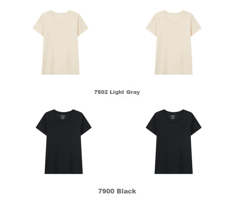 Schiesser Women's Basic Top Comfortable Cotton Solid Color Crew Neck Short Sleeve Homewear Top [2-Pack] White L 13