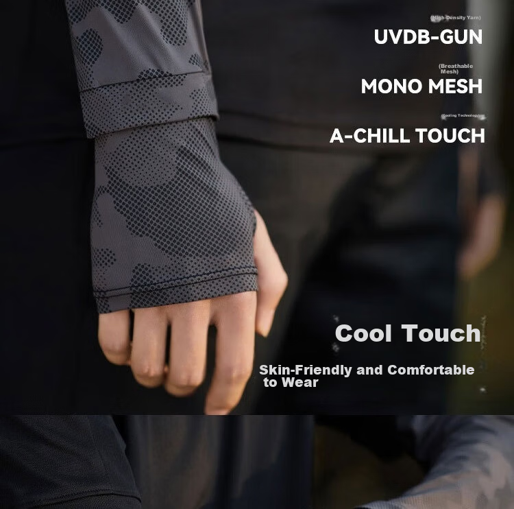 Yu Xiaoduo Sun Protection Sleeves Fishing UV Protection Arm Sleeves Outdoor Dark Gray (Camouflage) One Size 17