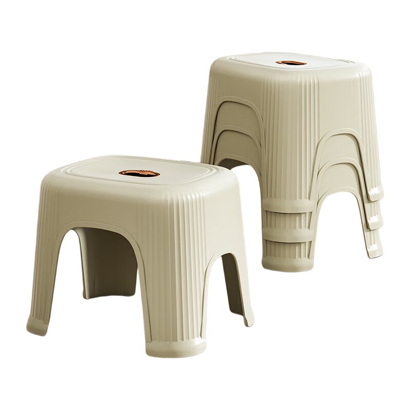 Baicaoyuan Small Stool, Low Stool, Household Plastic Thickened Living Room Bench, Children's Bathroom Shower Stool, Shoe Changing Chair
