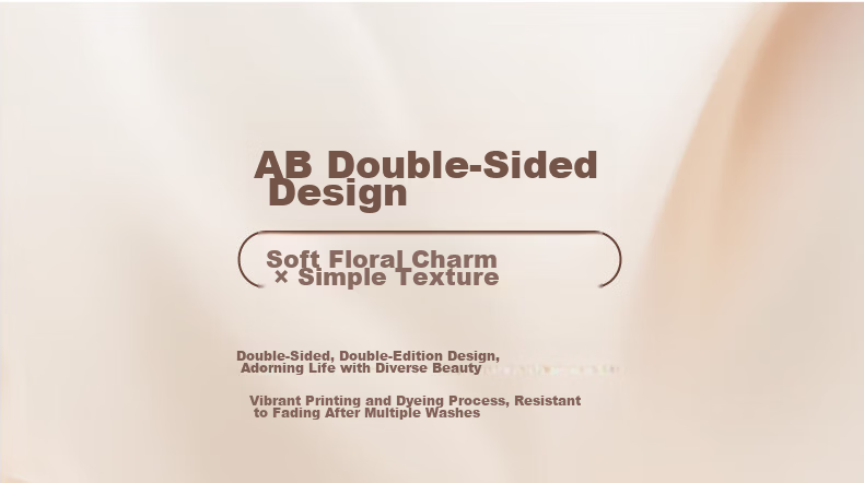 FUANNA Bedding Set 4-Piece A-Class 60S Long-Staple Cotton 100% Pure Cotton Brushed Warmth Single/Double Bed Sheet and Duvet Cover 203x229cm Huameixu Pattern 13