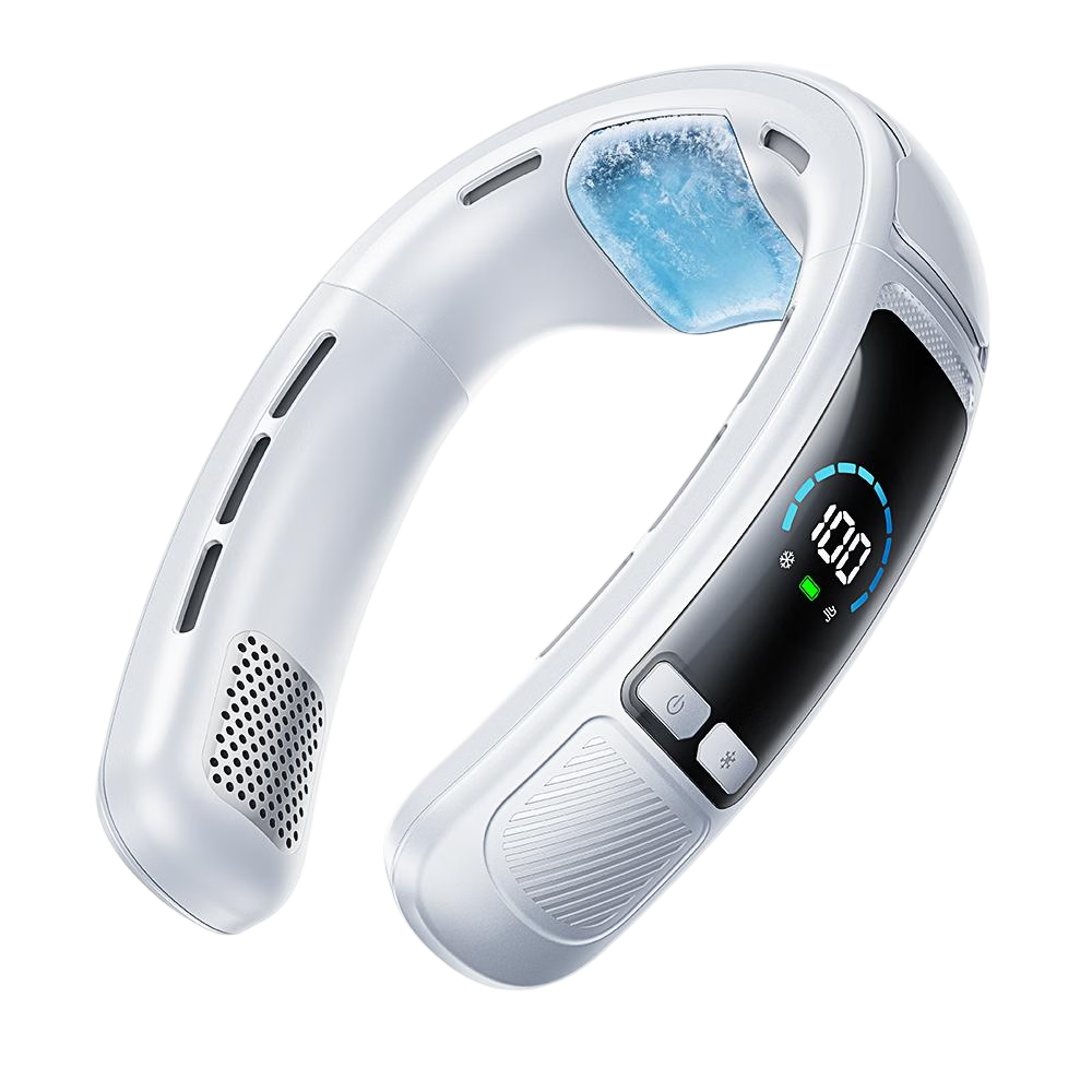 AUX [2026 New Model | Superconducting Cooling] Neck-hanging Fan Air Conditioner Cooling Fan Semiconductor Long Battery Life Small Portable Silent Outdoor Gadget