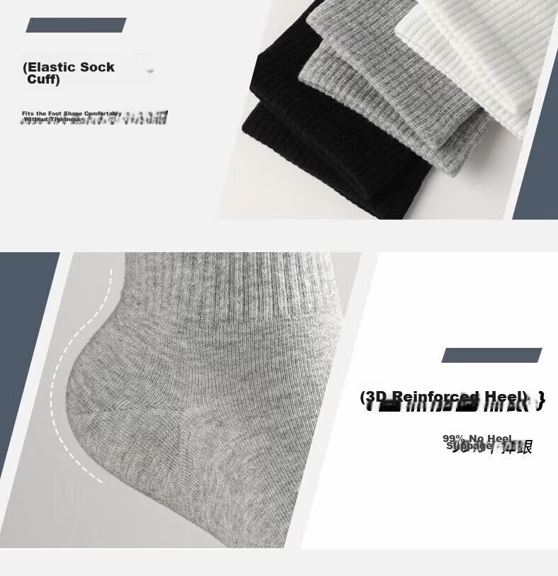 Yiershuang Disposable Men's Mid-Calf Cotton Socks Spring Summer Odor-Resistant Travel Military Training Daily Disposable Socks 12