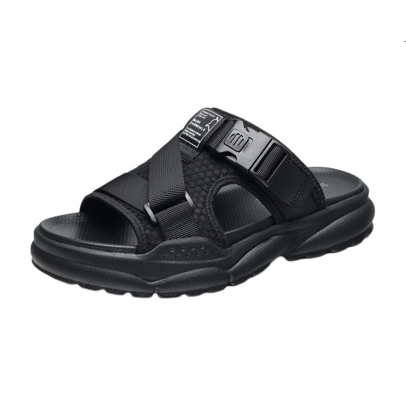 Mark Fairwhale Men's Sandals Fashion Casual Slippers Home Outdoor Beach Lightweight Trendy Black Size 42