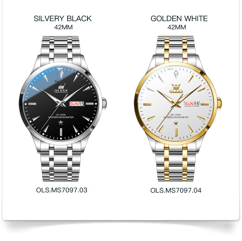 OLEVS Father's Day Gift, Men's Watch, Fully Automatic Mechanical Watch, National Brand Men's Watch, Water-Resistant, Father's Day Present 34