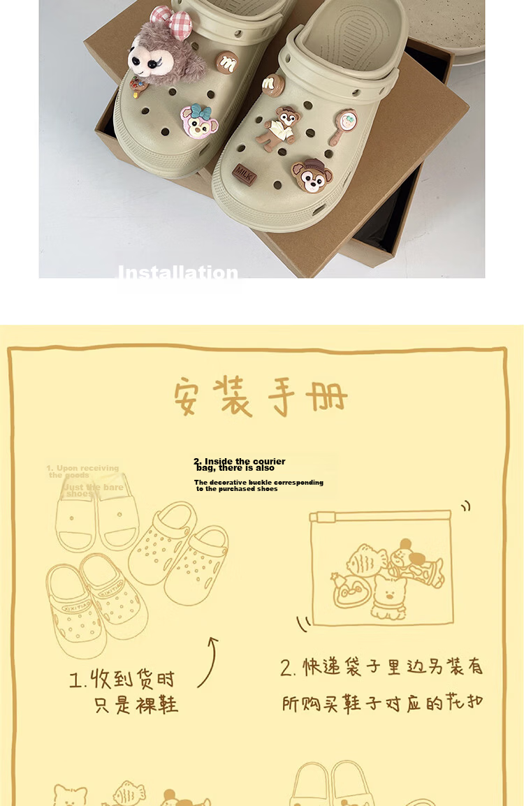 AILAIJIA Sherry Rose Platform Clog Beach Shoes Apricot 38 17