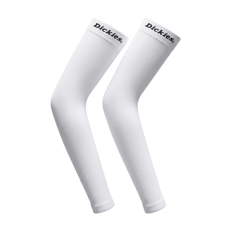 Dickies Women's Cooling UV Protection Ice Silk Arm Sleeves for Driving, Cycling, Outdoor Fishing - White