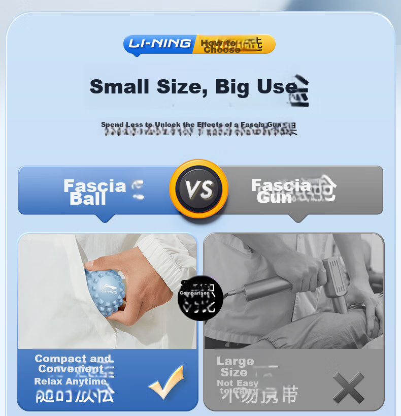 Li-Ning Plantar Fascia Massage Ball Muscle Relaxation Meridian Ball Foot Back Fitness Yoga Shoulder Neck Massage Ball 3