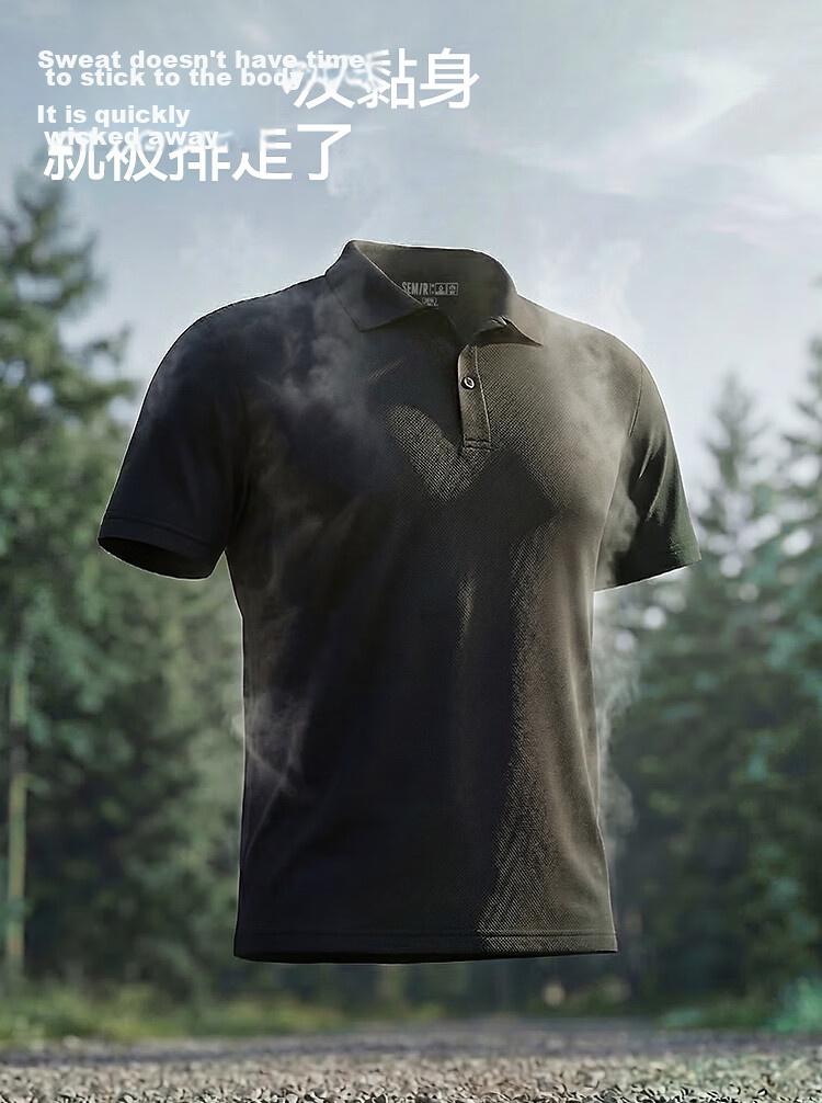 Semir Wang Anyu Mall Same Style | Men's Polo Shirt Summer Trendy Short Sleeve 2026 New Quick-Dry Breathable T-Shirt Father's Day 4