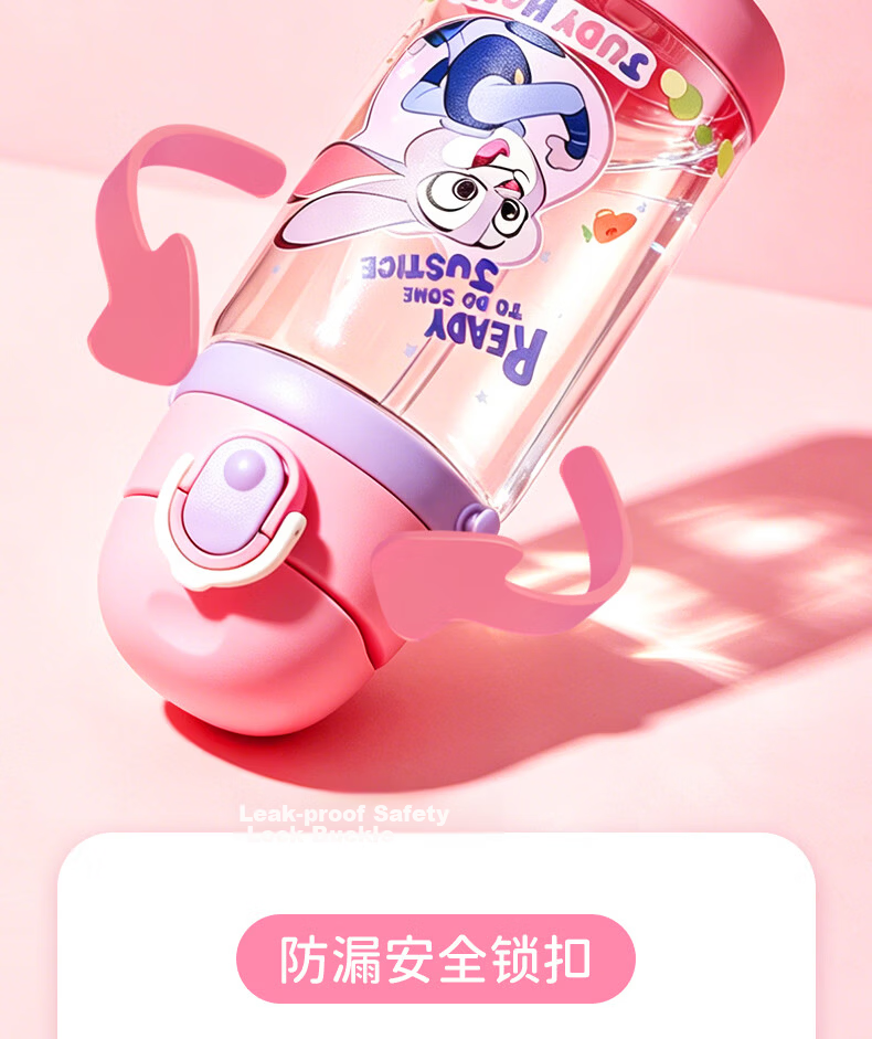 Disney Kids Water Bottle Direct Drinking Anti-Drop School Use Primary Student Kindergarten Water Cup Summer Straw Cup 520ML Minnie 10
