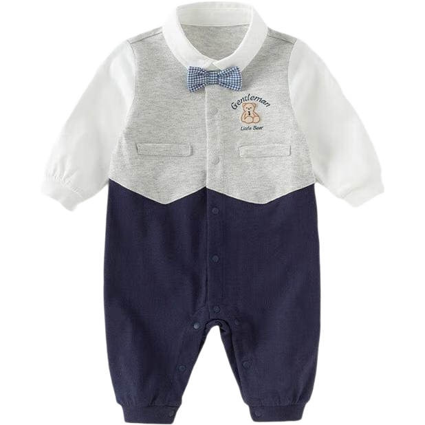 DAVE & BELLA Newborn Spring Romper Baby Boys Gentleman Jumpsuit