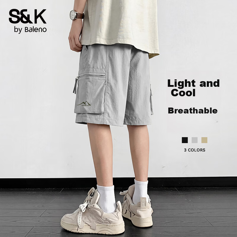 Baleno Men's American Style Workwear Shorts Summer New Loose Casual Japanese Trendy Five-Point Thin Breathable Pants 10