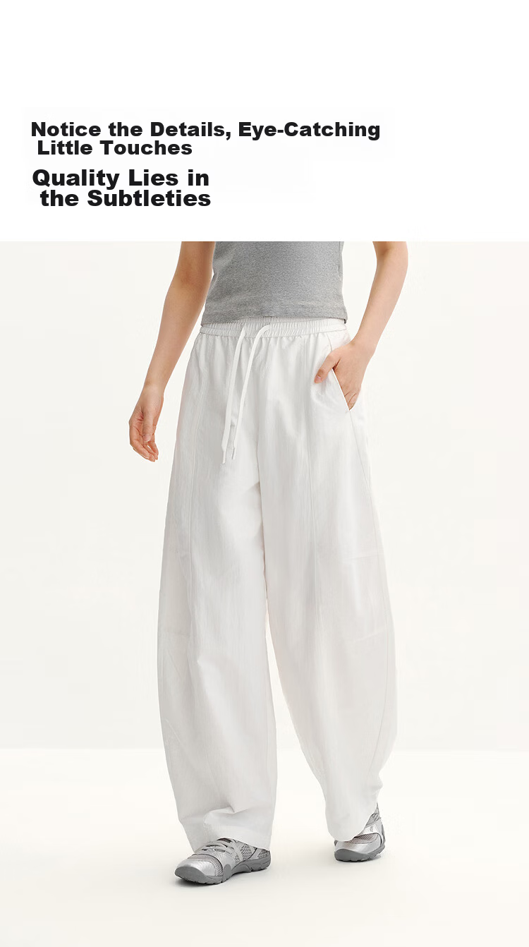 Semir Women's Casual Summer Sun-Protective Moisture-Wicking Textured Panel Loose Wide-Leg Pants 2026 Long Trousers 109326127012 14