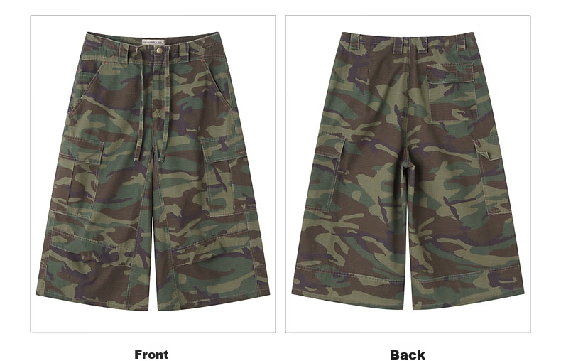 TonLion 2026 Summer Women's Camouflage Casual Cropped Pants Trendy Fashion Camouflage Capri Pants 14