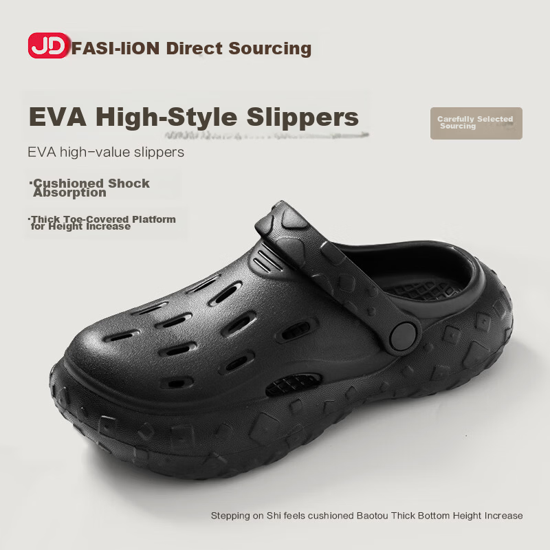 Jingzhenlianggong Summer Outdoor Senma Style Beach Sandals Fashionable Casual Black 35-36