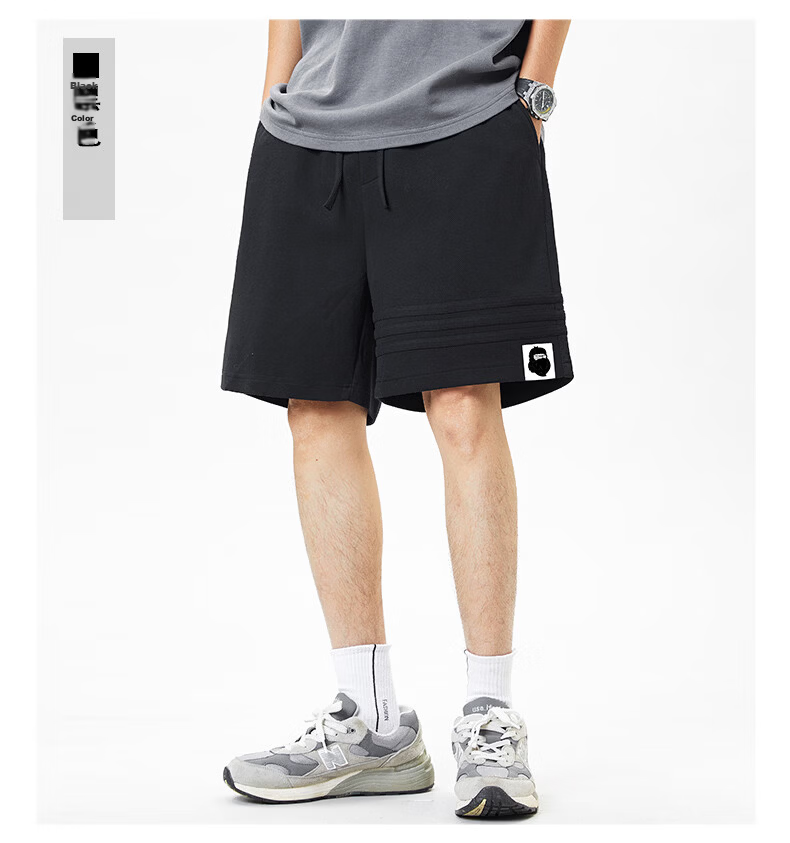 Fingercroxx IT Trendy Casual Sports Shorts Men Summer Lightweight Loose Fit Five-Point Pants Pink S 18