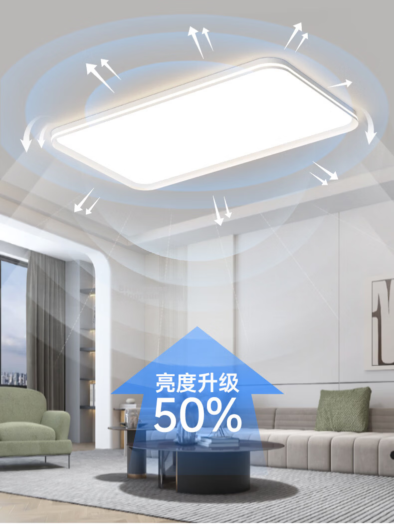 Great Wall LED Ultra-thin Eye-protection Ceiling Light Minimalist Seamless Full-spectrum Living Room Bedroom Dining Hall Zhongshan Lighting 9