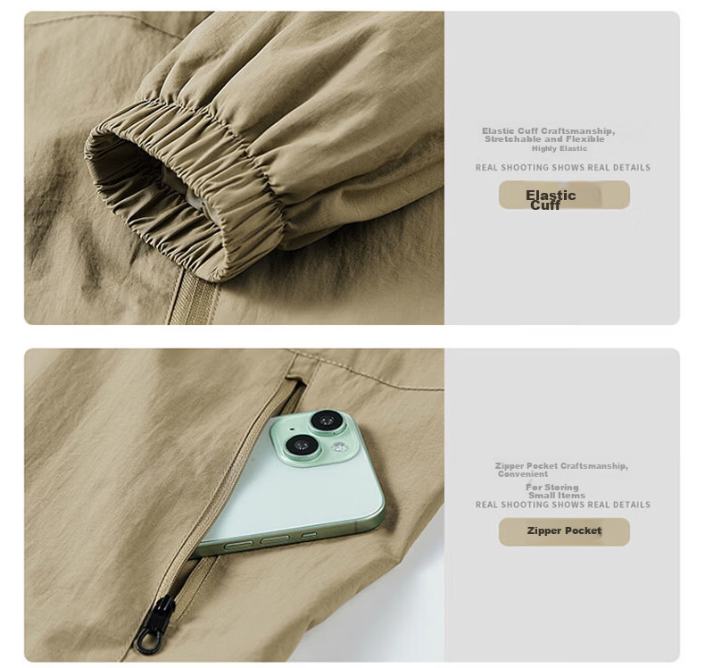 Yalu Ice Silk Men's Jacket Summer Casual Stand Collar Windproof Breathable Lightweight Sun Protection Army Green (Upgraded) 3XL 22