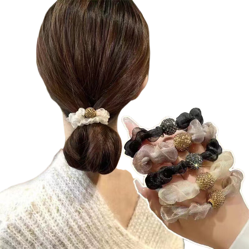 Huangjiama 5-Pack High Elasticity Hair Ties, High Ponytail Hair Bands, Hair Accessories for Styling And Holding Hair
