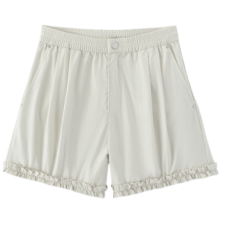 Semir Casual Pants Women Summer Ruffled Loose Pleated Elastic Waist Shorts 2026 101326125001