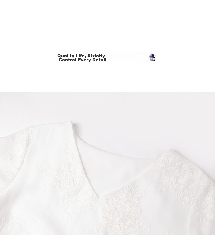 Demana Gentle Commuting Summer Lady Style Round Neck Mid Sleeve Embroidered Loose A-Line Slim Dress Women Premium Feel 15