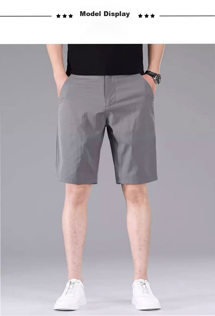 Playboy Ice Silk Men's Five-Point Shorts Summer Thin Breathable Quick-Dry New Business Casual Versatile Mid-Length Pants Trend 14