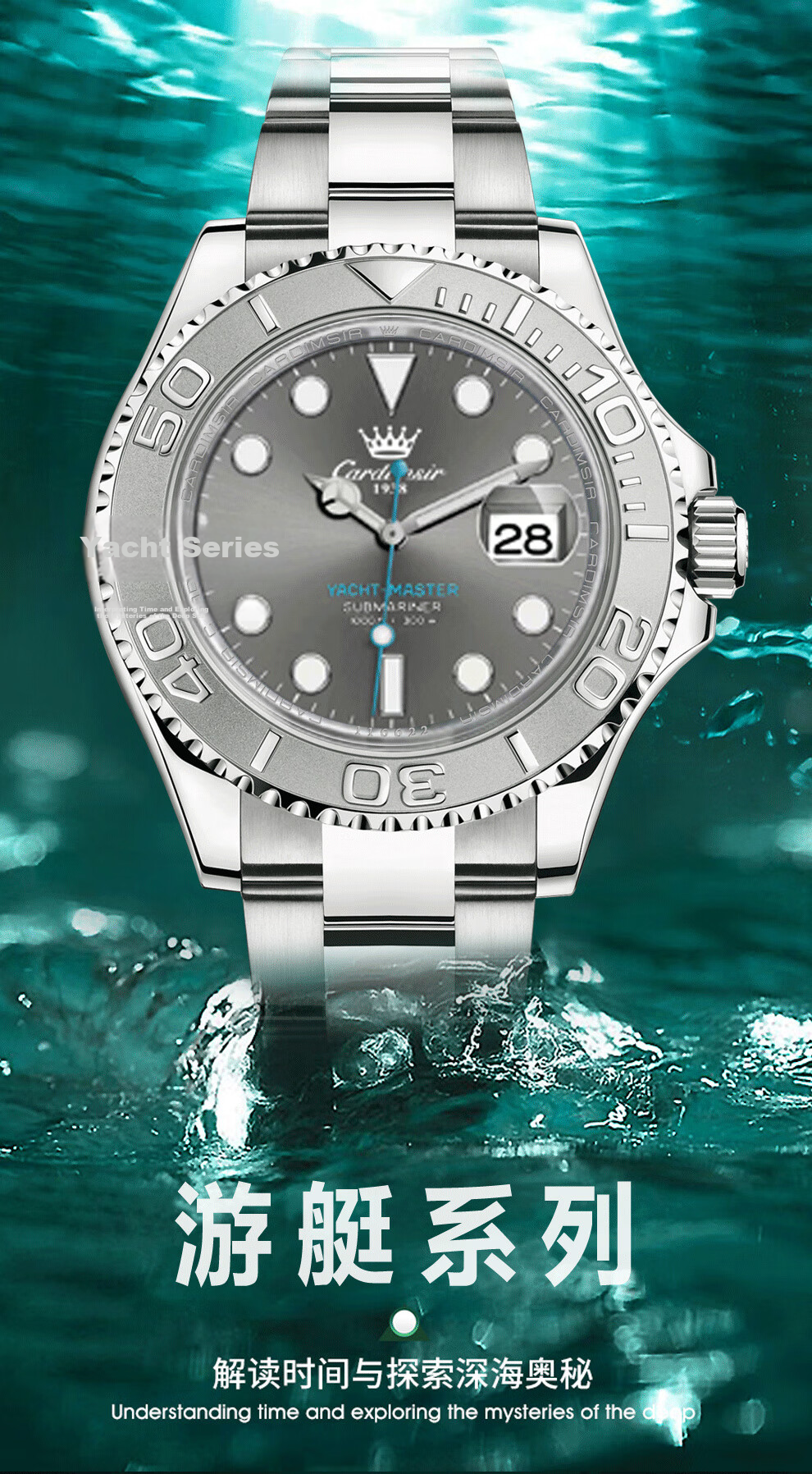 CARDIMSIR Men's Ultra-Thin Mechanical Watch Fully Automatic Multifunction Waterproof Luminous Silicone Strap Top Ten Brand Wristwatch Gift for Husband 1