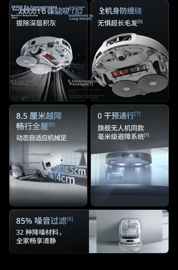 DJI ROMO 2 Series AI Sweeping and Mopping Robot ROMO A2 Ultra-Thin Water Supply and Drainage Version 6